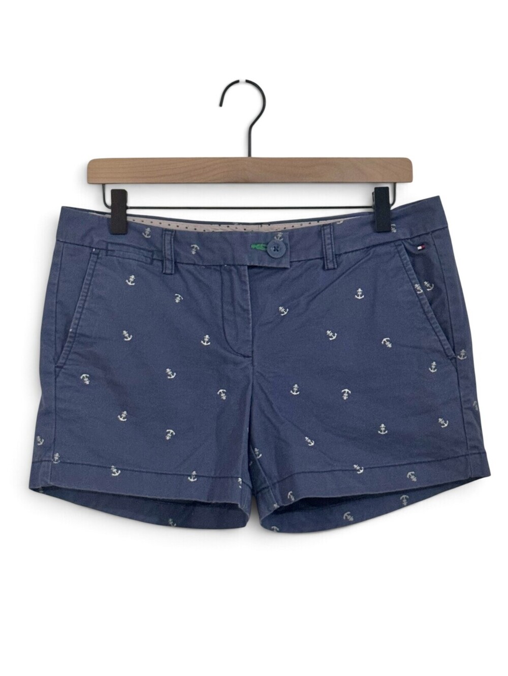 Tommy Hilfiger 100% Cotton Anchor Print Chino Shorts - Size 6